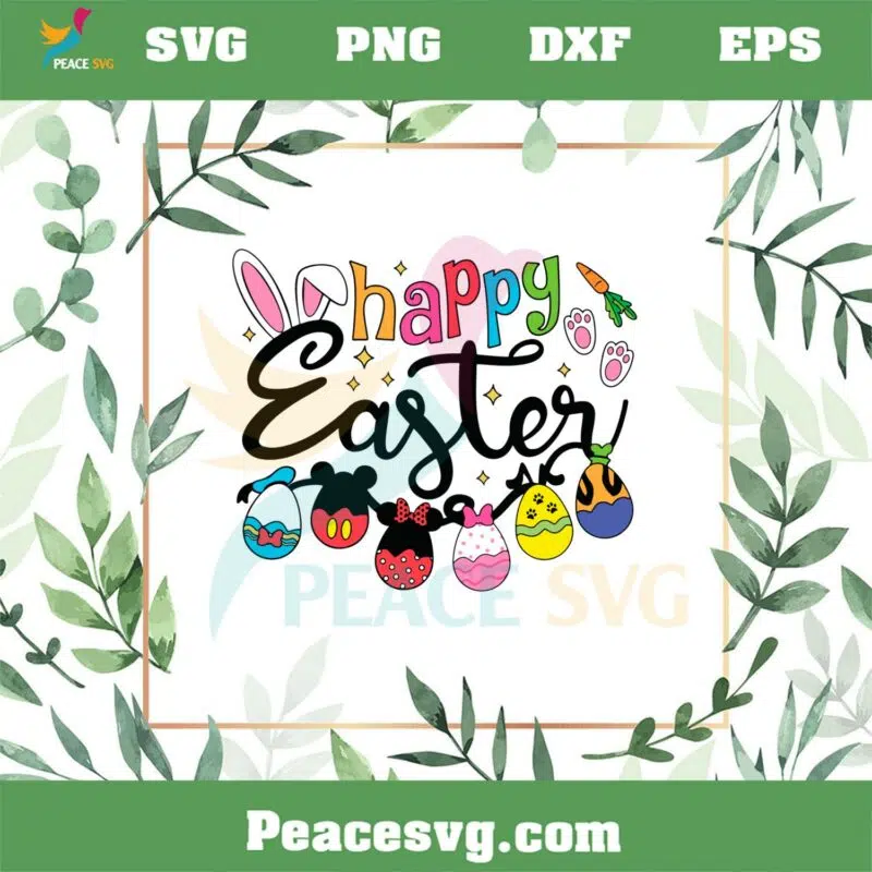 Disney Happy Easter Day Mickey And Friend Easter Egg Svg