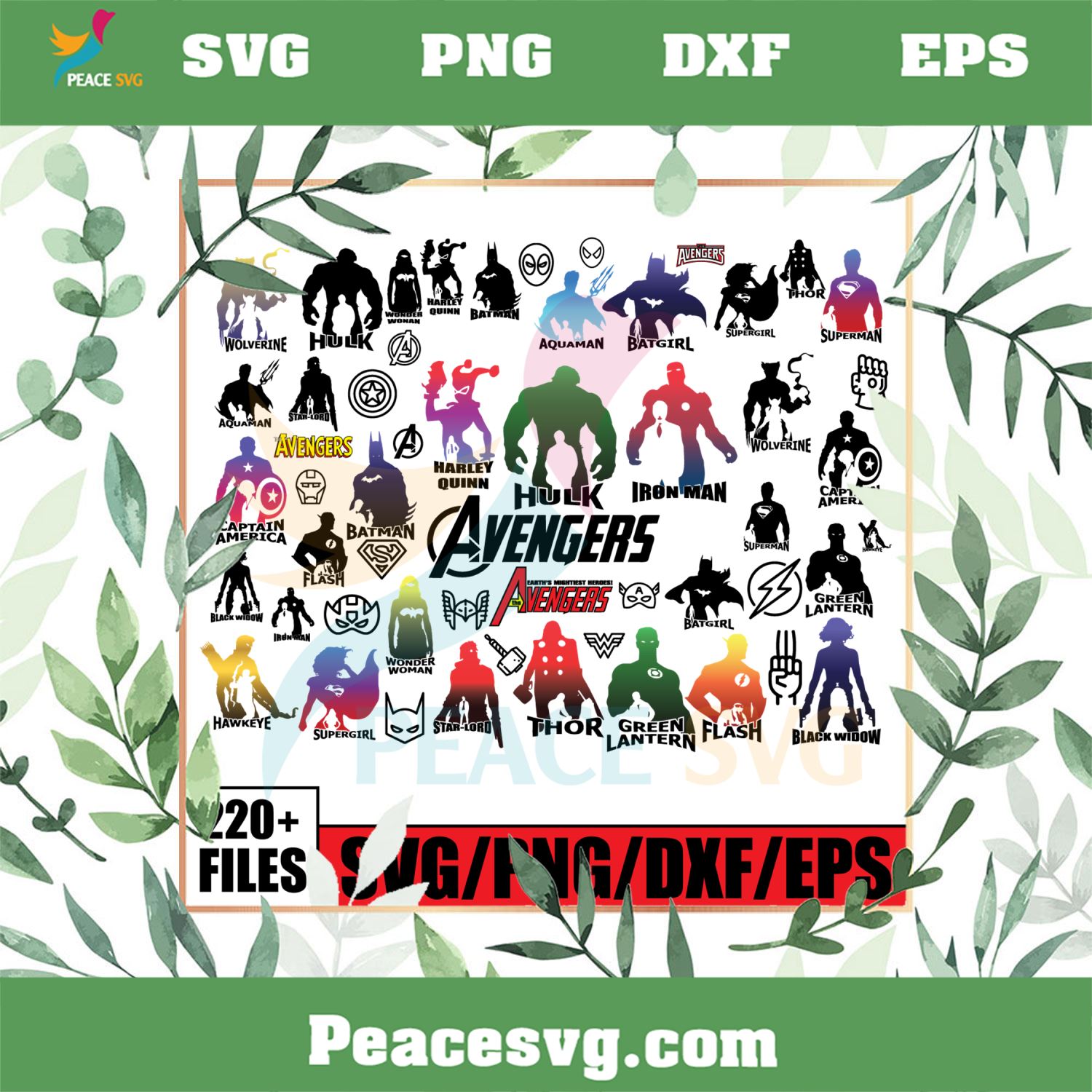 Avengers Superhero Character Bundle SVG