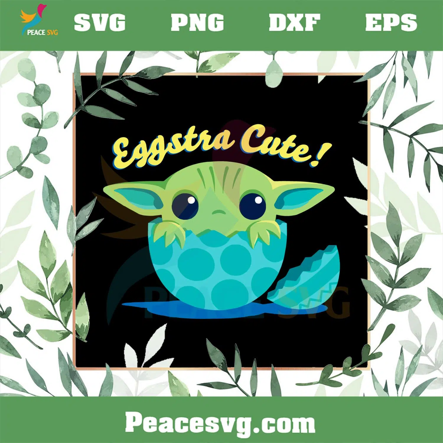 Star Wars The Mandalorian Grogu Eggstra Cute Easter Baby Yoda SVG Cutting Files