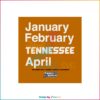 Tennessee Basketball January February Tennessee April SVG Cutting Files