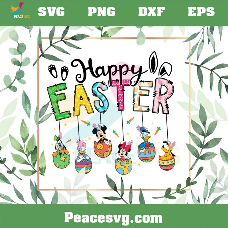 Easter Bunny Mickey Friend happy Easter Day Disney Svg