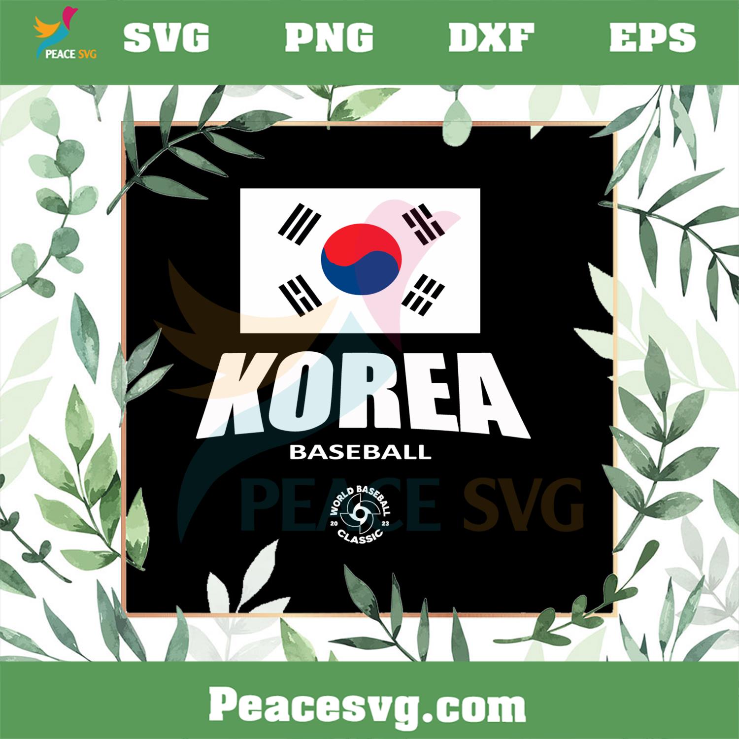 Korea Baseball LEGENDS 2023 World Baseball Classic SVG Cutting Files