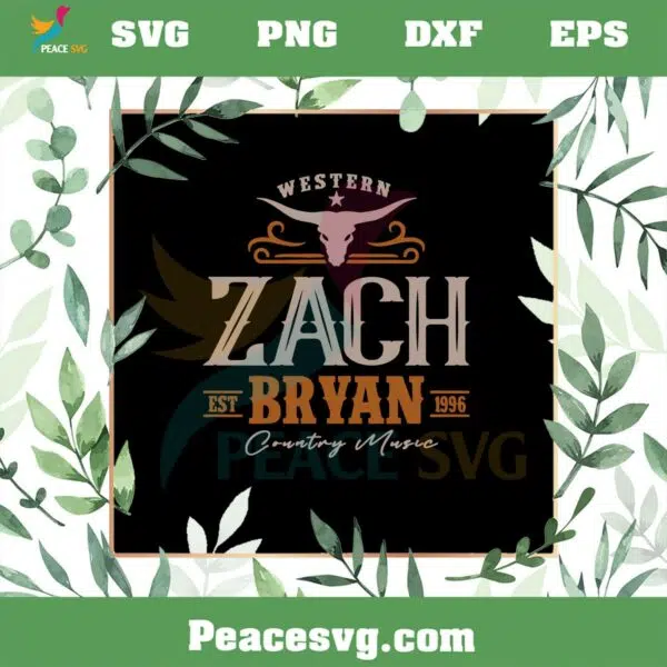 Vintage Western Zach Bryan Retro Country Music SVG Cutting Files