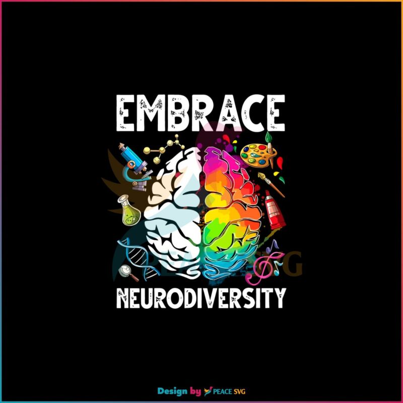Embrace Neurodiversity Autism Awareness SVG Cutting Files