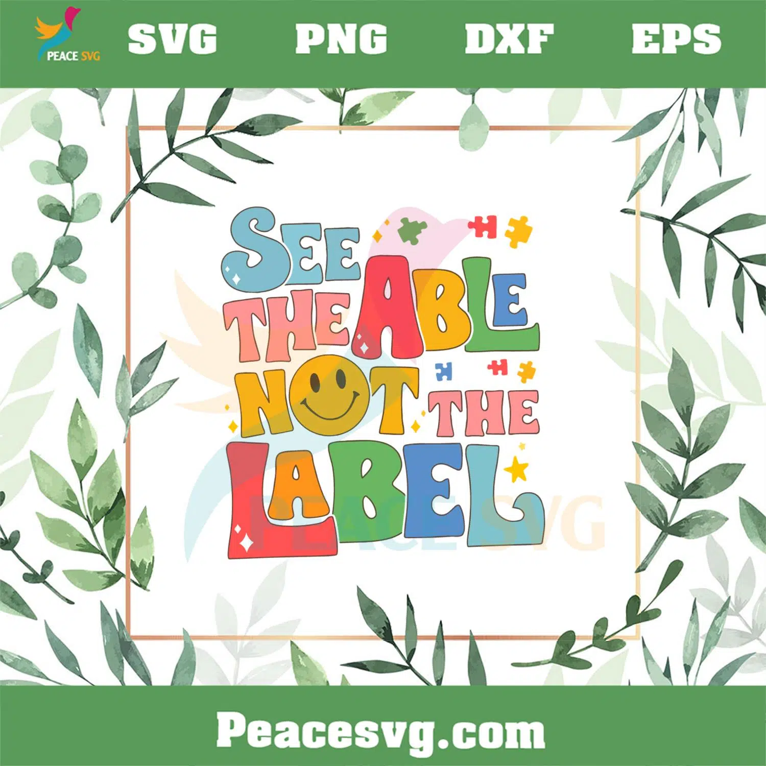 See the Able Not the Label SVG Autism Autism Awareness SVG
