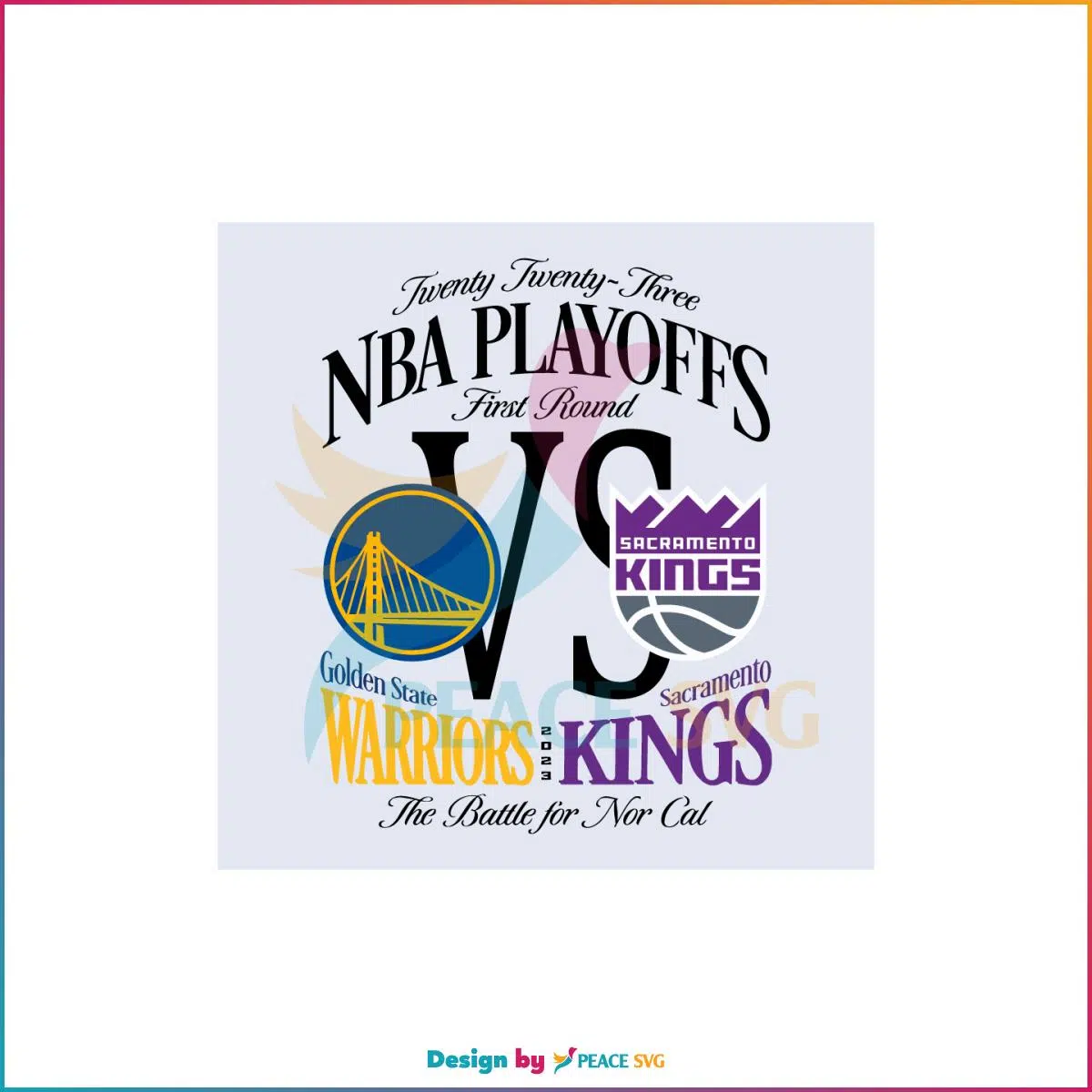 Sacramento Kings vs Golden State Warriors 2023 NBA Playoffs SVG Cutting Files