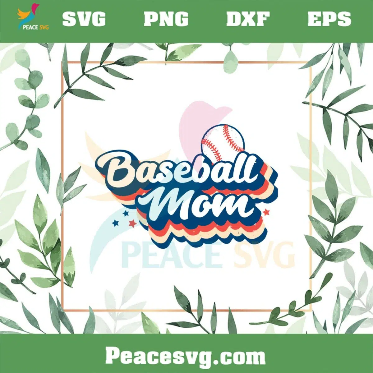 Retro Baseball Mom SVG Files for Cricut Sublimation Files