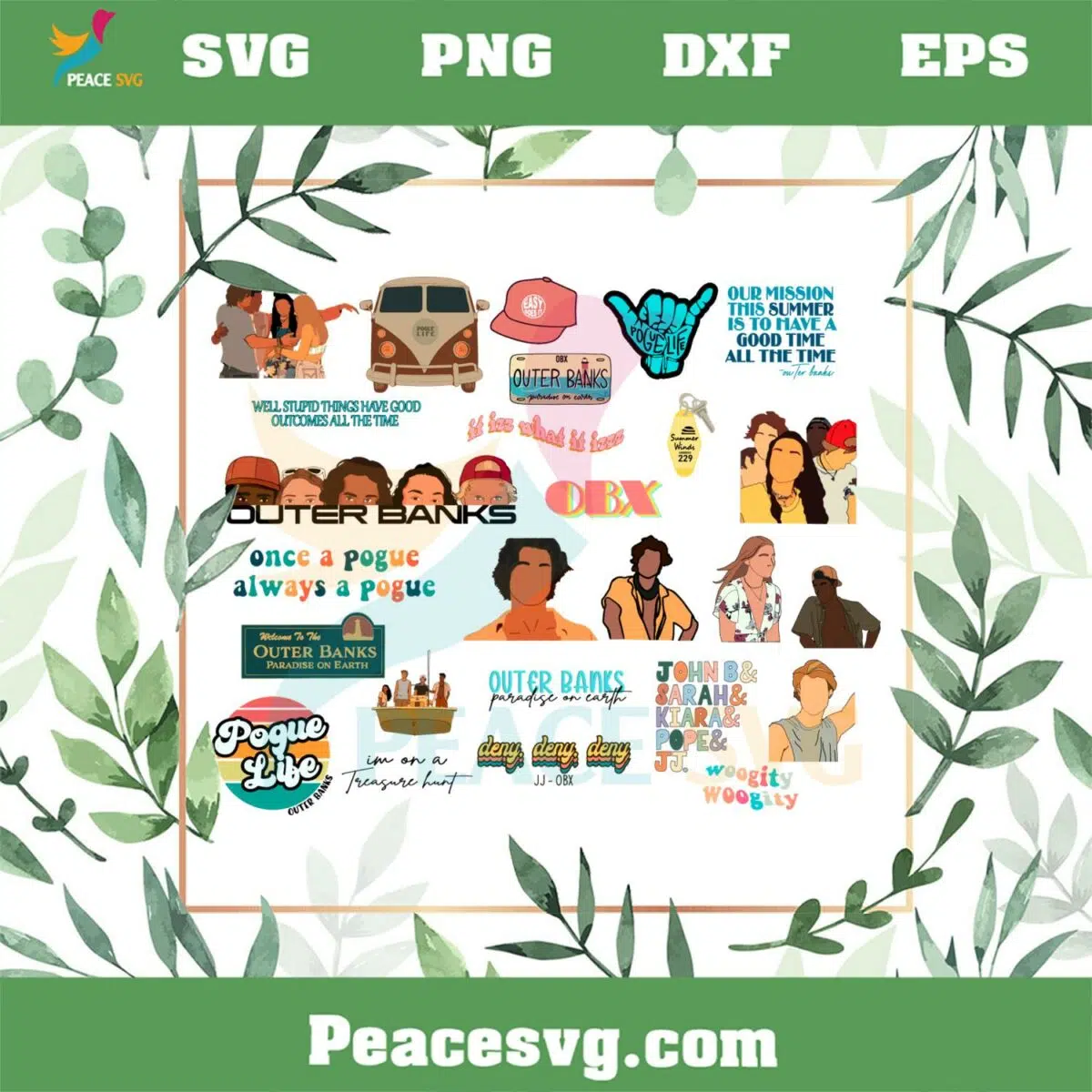 Outer Banks Tv Series Bundle SVG Graphic Designs Files