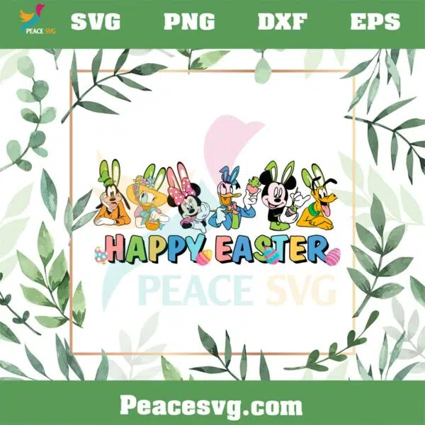 Happy Easter Easter Bunny Disney Friend SVG Graphic Designs Files