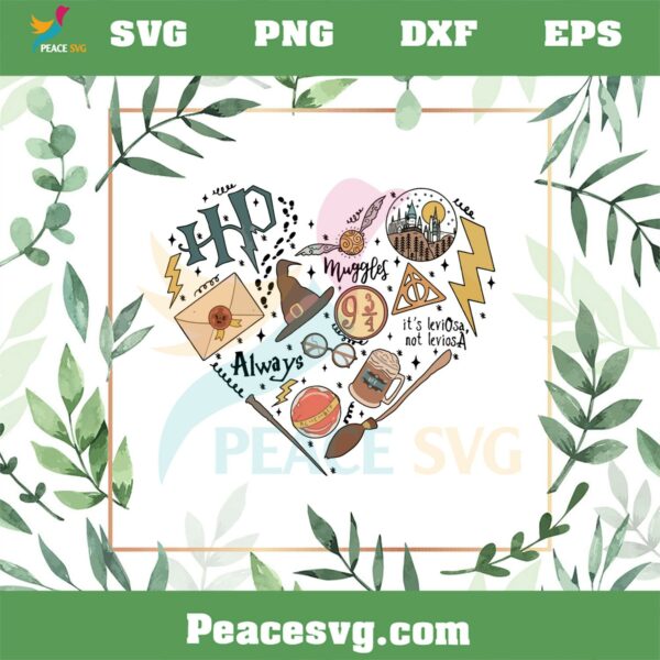 Harry Potter Witch Heart Item SVG Files Silhouette Diy Craft