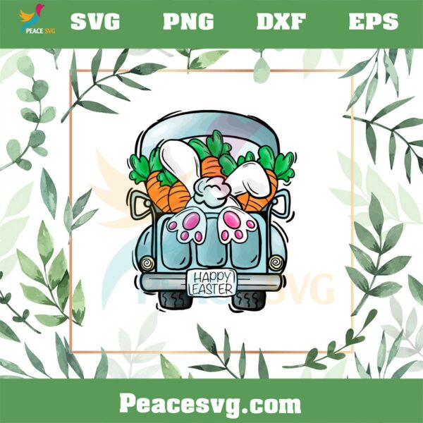 Funny Easter Bunny Truck SVG Files for Cricut Sublimation Files