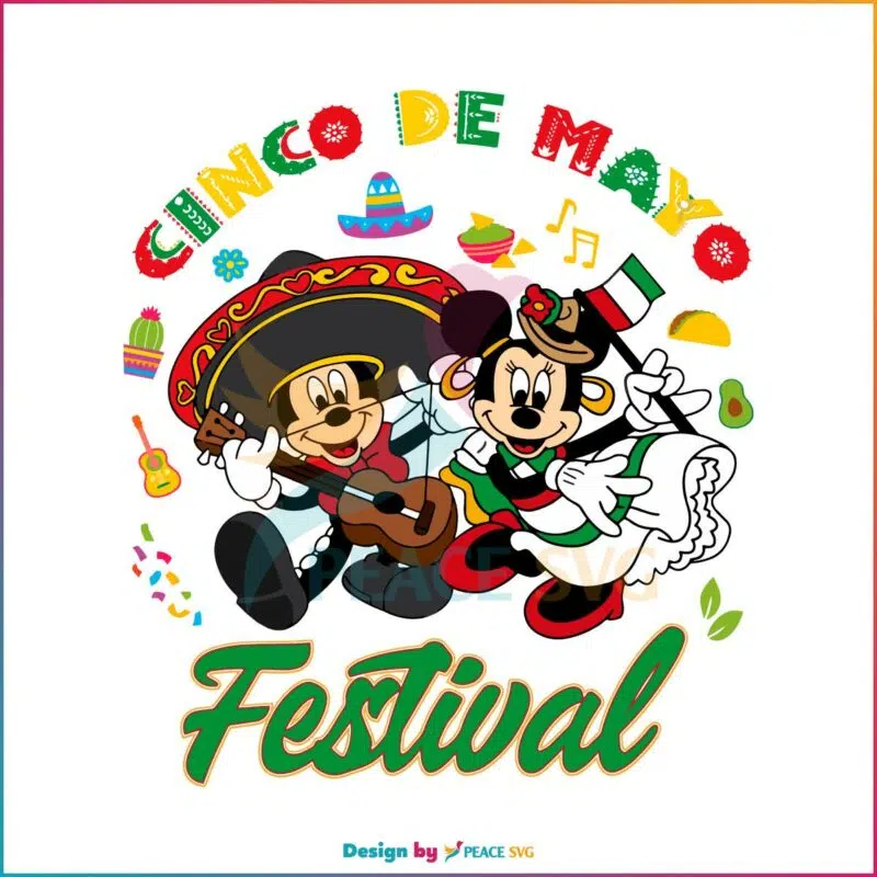 Cinco De Mayo Festival Mickey And Minnie Disney SVG Happy Conco De Mayo SVG