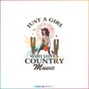 Retro Just A Girl Who Love Country Music SVG Vintage Western Cowgirl SVG