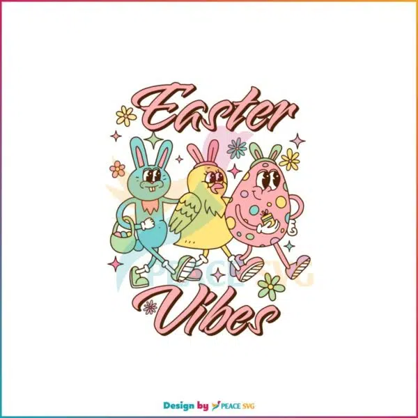 Happy Easter Vibes Easter Squad SVG Graphic Designs Files