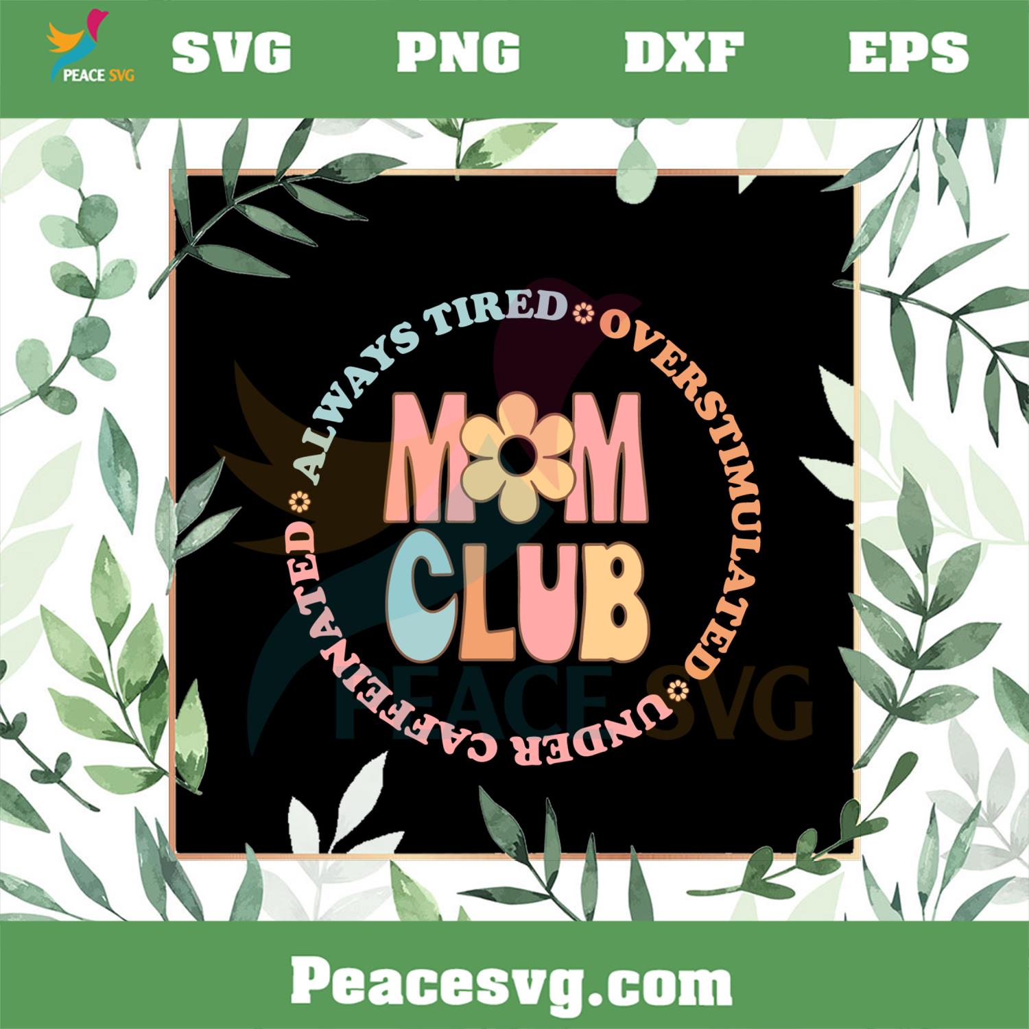 Comfort Colors Retro Mom Club SVG Funny Mother’s Day Svg