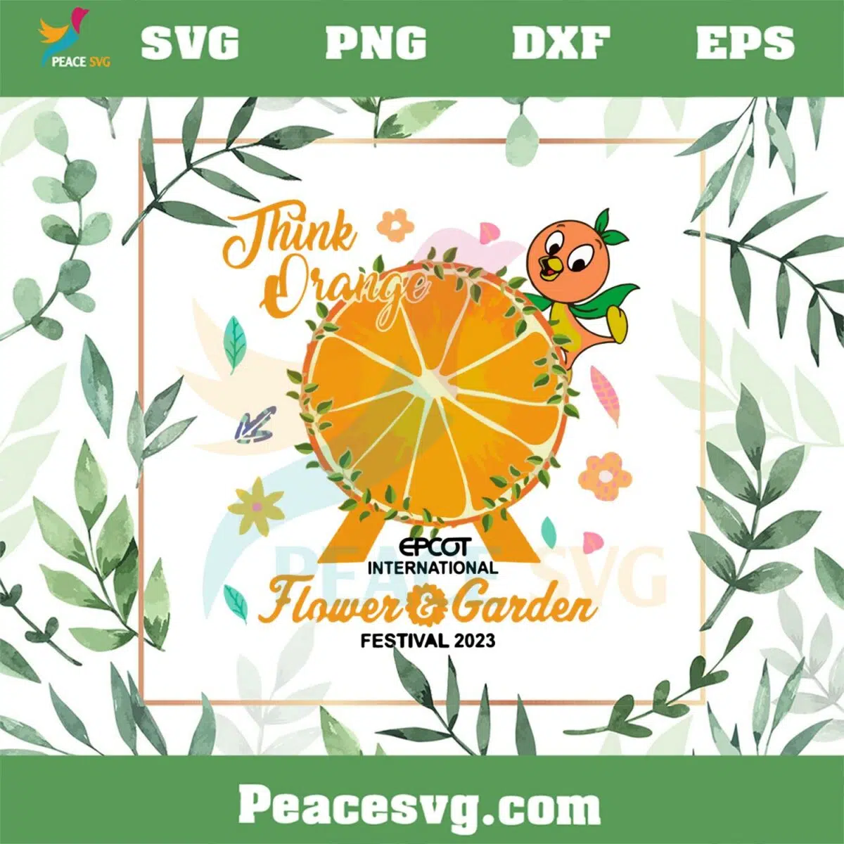 Disney Orange Bird Think Orange SVG Graphic Designs Files