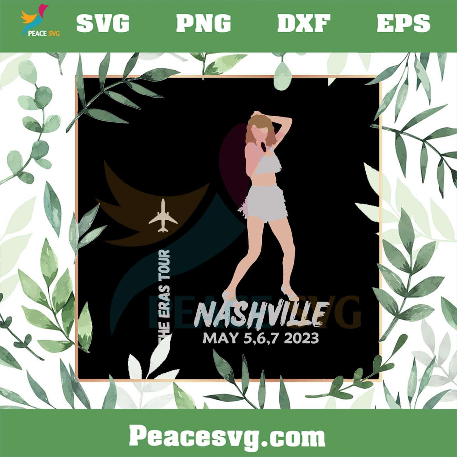 Taylor Swift The Eras Tour Nashville Concert SVG Cutting Files