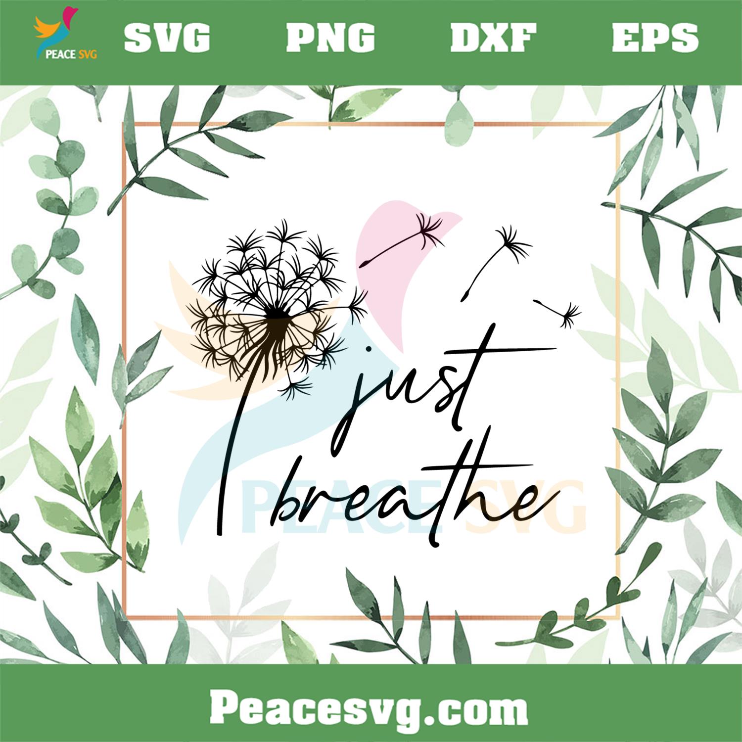 Just Breathe Meditation SVG Best Graphic Designs Cutting Files