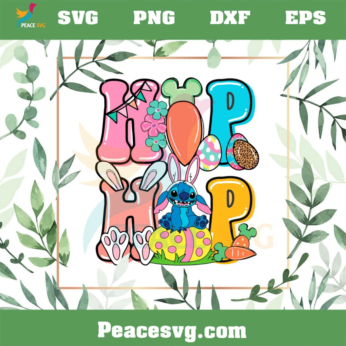 Grovy Hip Hop Easter Day Cute Stitch Easter Egg SVG Cutting Files