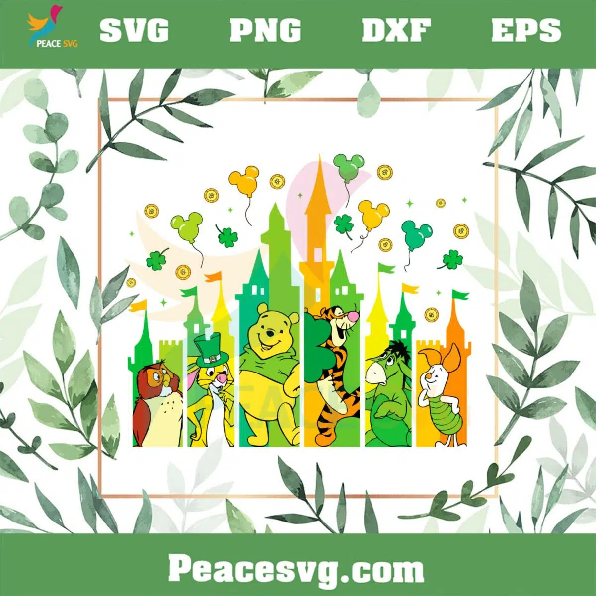 Disney Winnie The Pooh St Patrick’s Day SVG Cutting Files