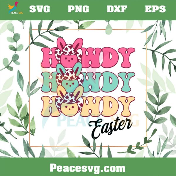 Howdy Easter Funny Easter Cowboy SVG Graphic Designs Files