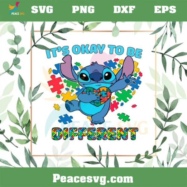 It’s Ok To Be Different SVG Autism Stitch Autism Awarenes SVG