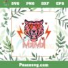 Retro Mama Lightning Bolt Tiger Head SVG Graphic Designs Files