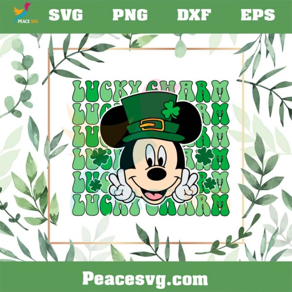 Lucky Charm Irish Mickey Mouse SVG Graphic Designs Files