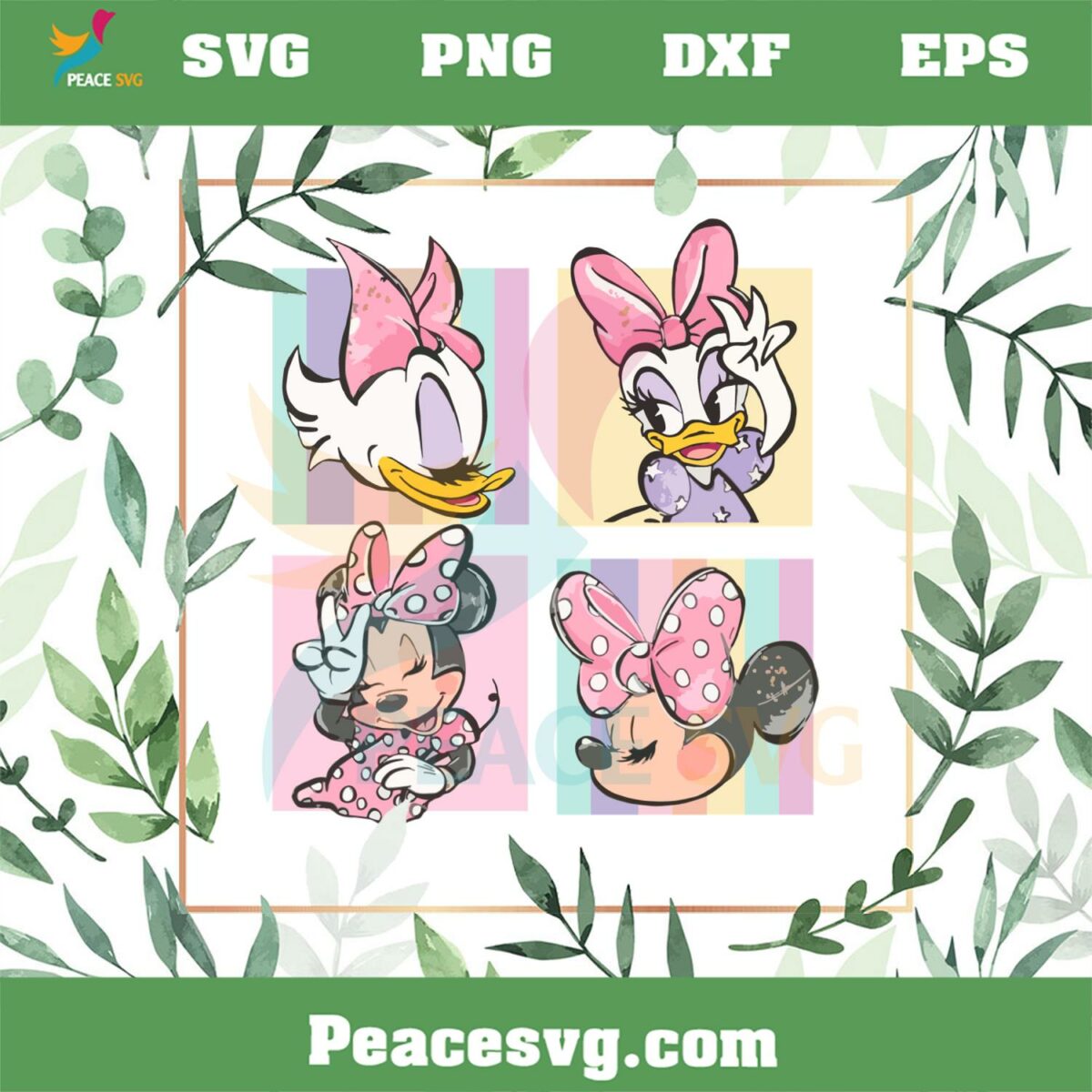 Retro Minnie And Daisy Disney Girl Trip SVG Cutting Files