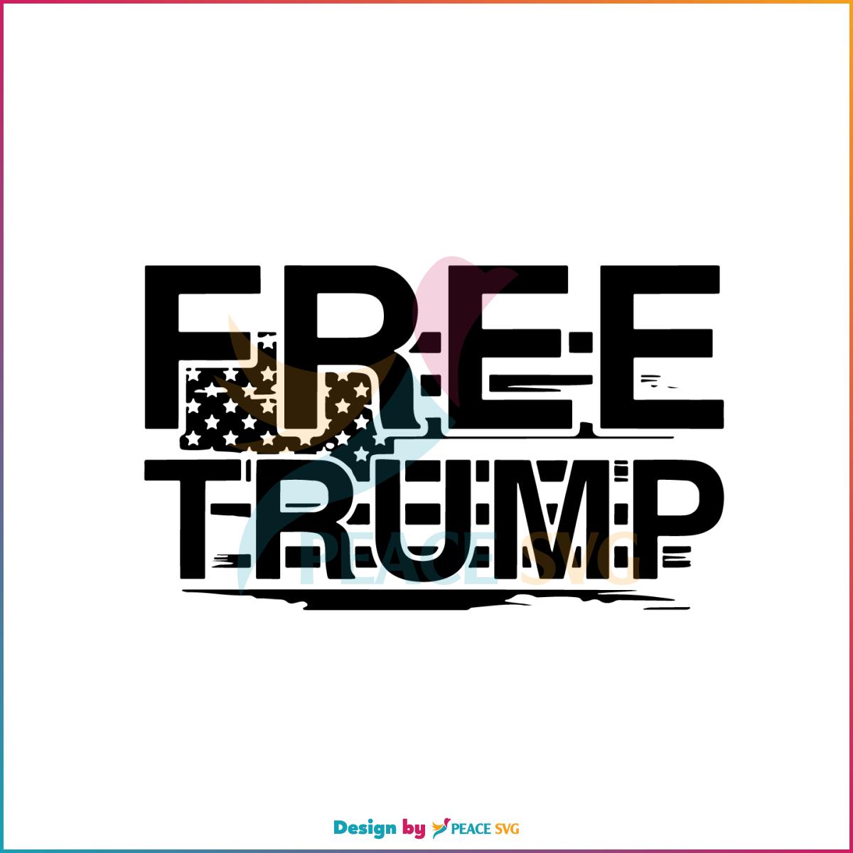 Free Trump American Flag I Stand With Trum SVG Cutting Files
