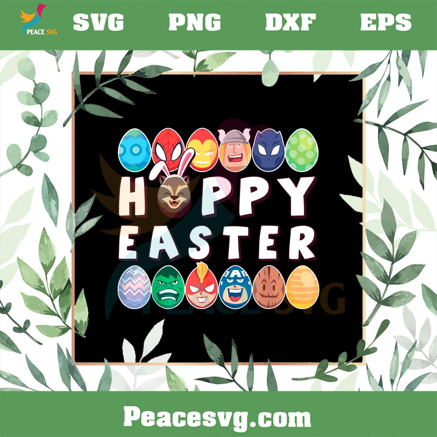 Marvel Easter Hoppy Easter Egg Super Hero SVG Cutting Files