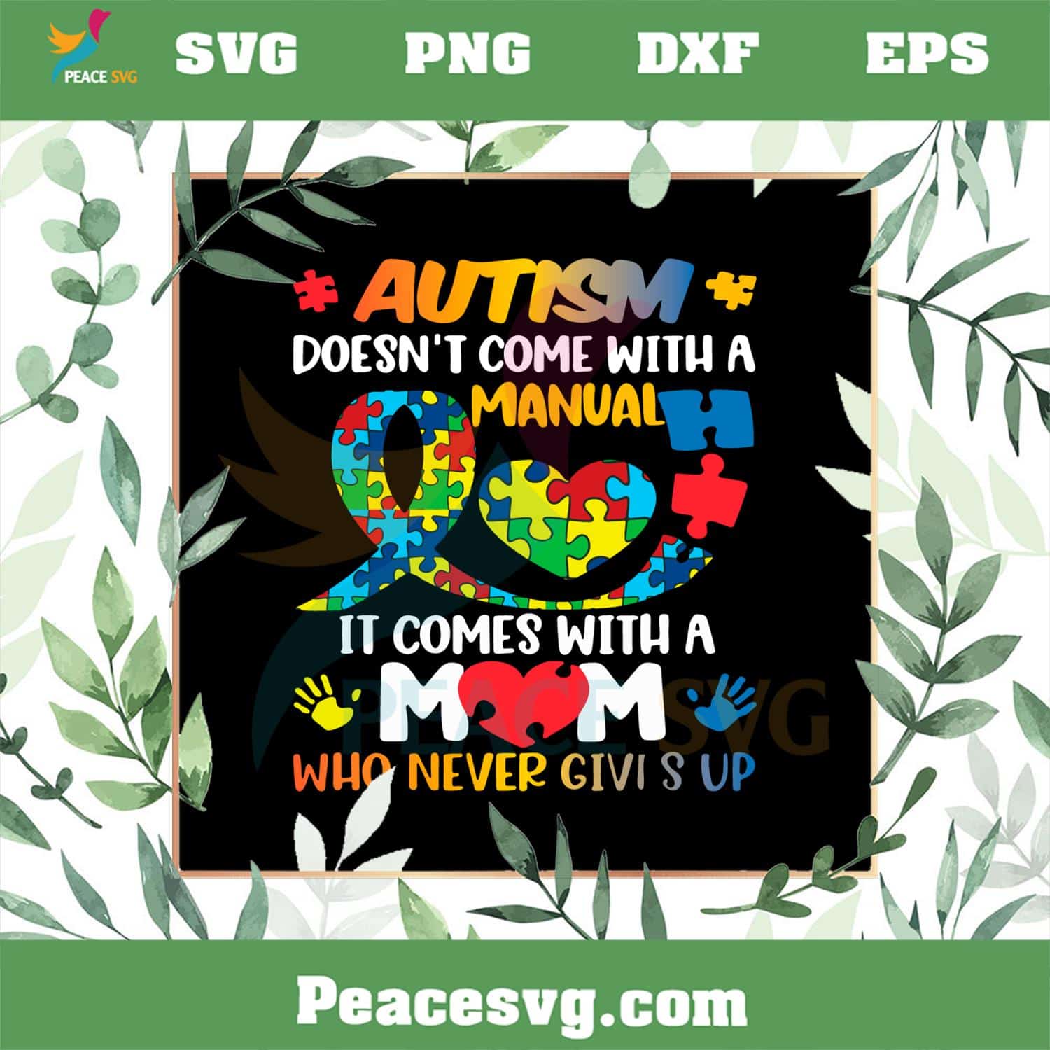 Autism Mom Dont Come With A Manual SVG Graphic Designs Files