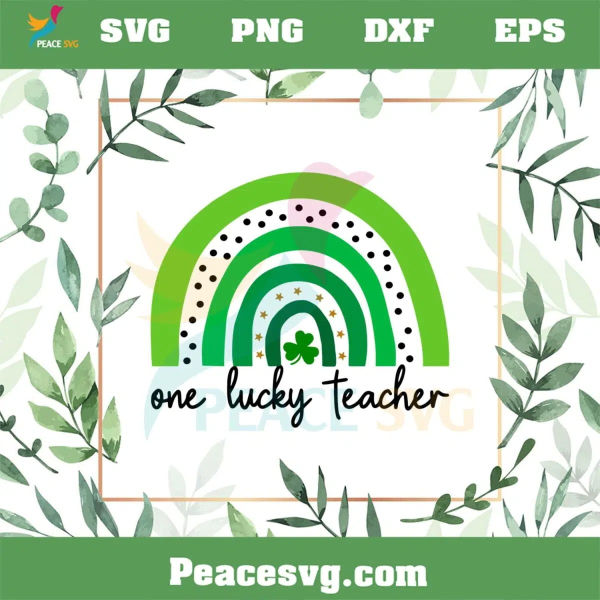 One Lucky Shamrock Teacher SVG St Patrick’s Day Appreciation SVG