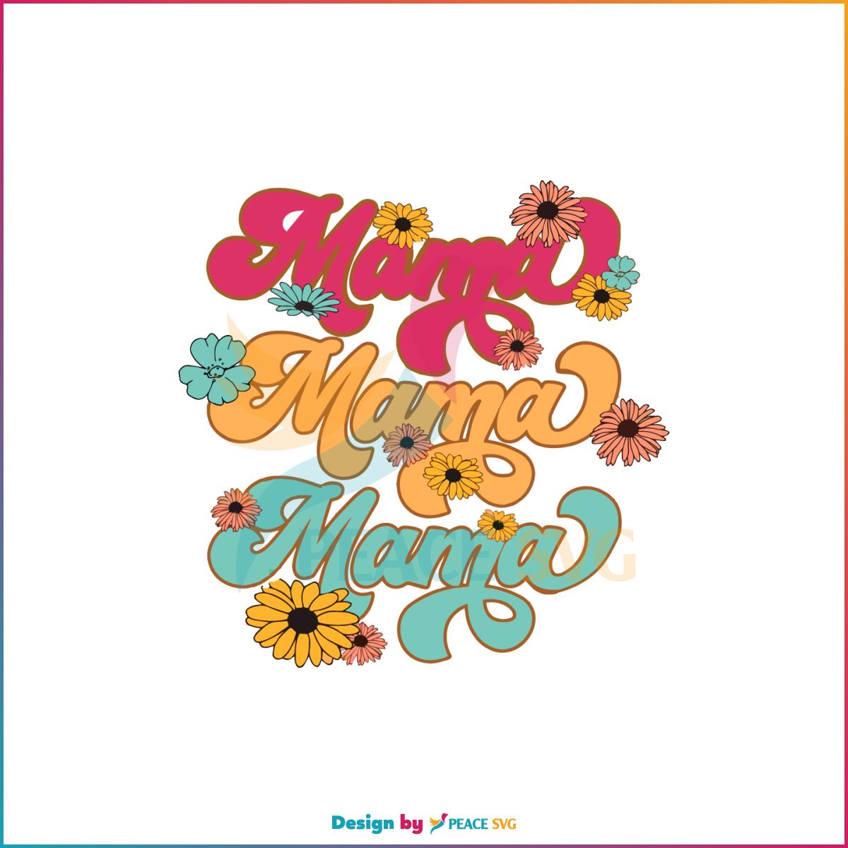 Mama Sunflower Happy Mother's Day SVG Graphic Designs Files - PeaceSVG