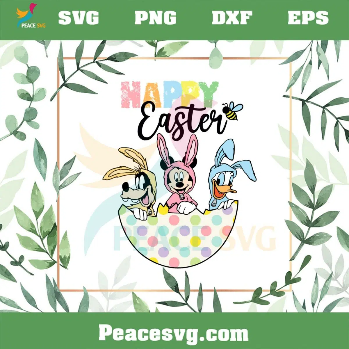 Happy Easter Mickey And Friend Easter Egg SVG Graphic Designs Files