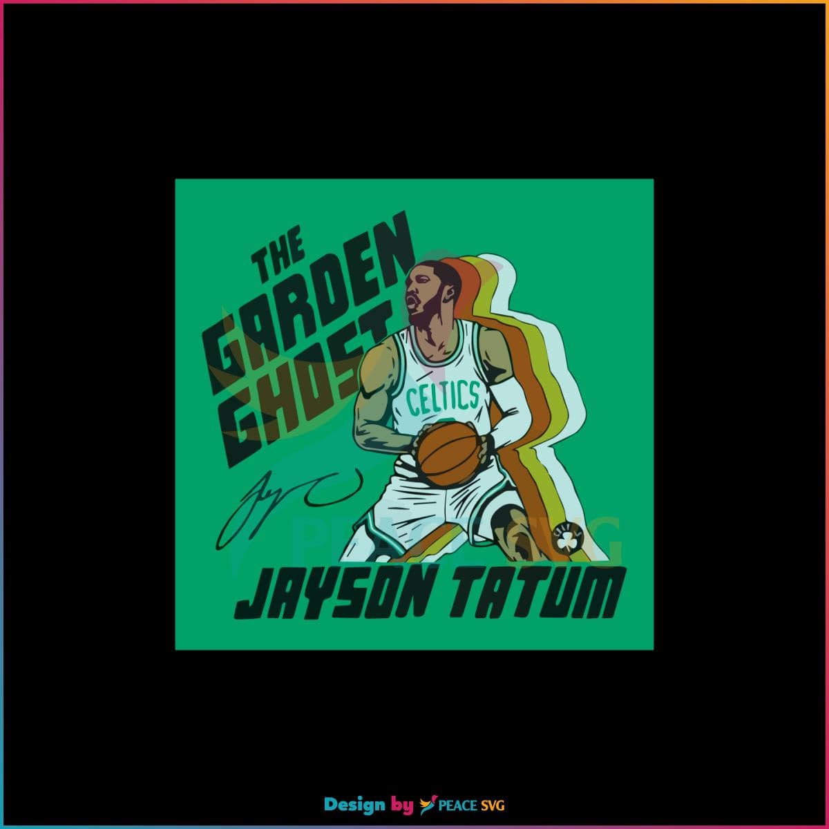 Jayson Tatum The Garden Ghost SVG Graphic Designs Files - PeaceSVG