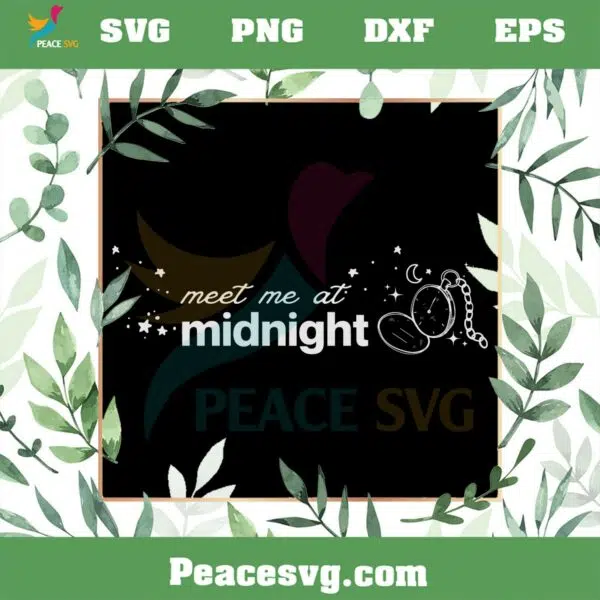 Meet Me At Midnight Retro Vintage Taylor Swift Song SVG Cutting Files