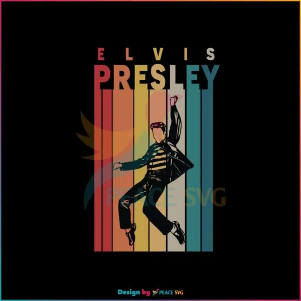 Elvis Presley Vintage Jailhouse Rock Svg Graphic Designs Files