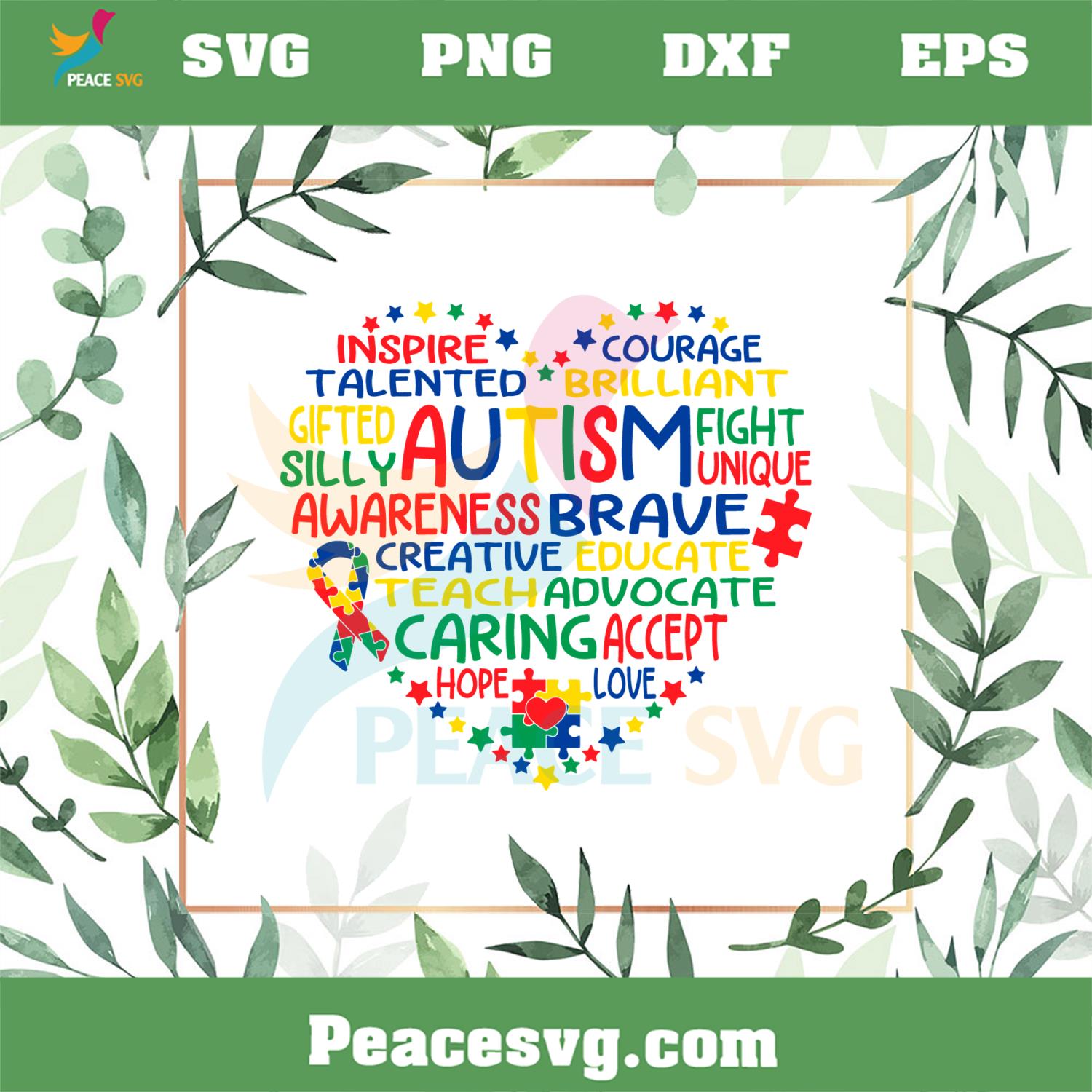 Fight Autism Awareness Motivation Quote SVG Cutting Files