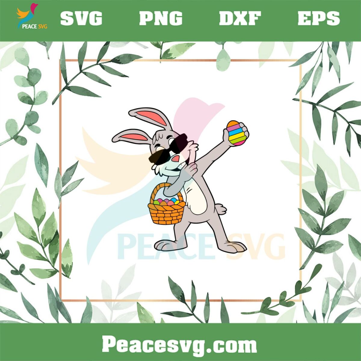 Dabbing Rabbit Easter Cute Easter Bunny SVG Graphic Designs Files