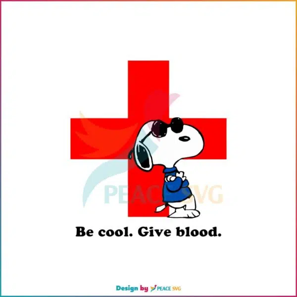 Red Cross Give Blood Snoopy Svg For Cricut Sublimation Files