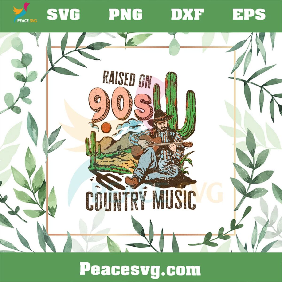 Raised On 90s Country Music PNG Western Cowboy Country Music PNG