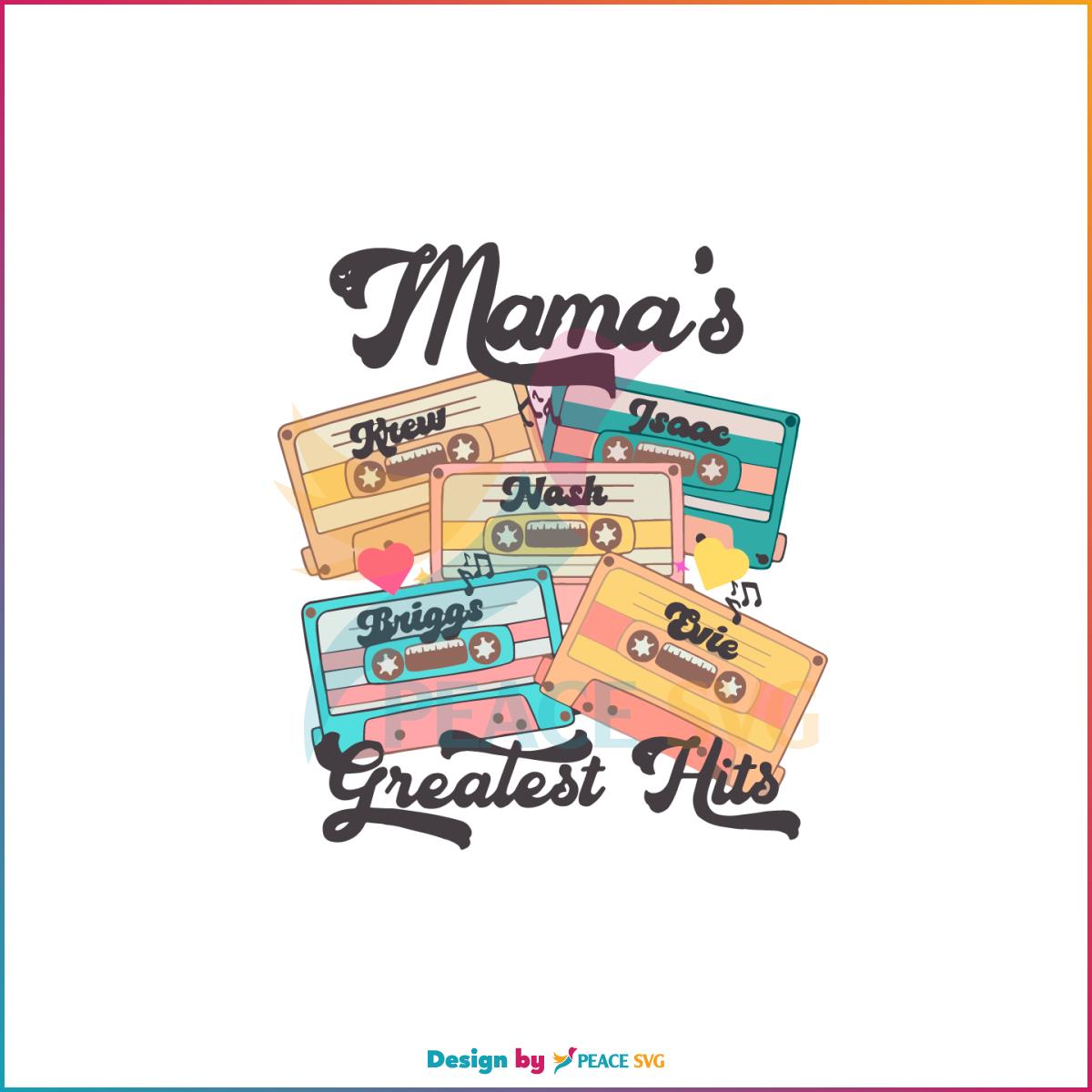 Mama’s Greatest Hits Vintage 90s Cassette SVG Cutting Files
