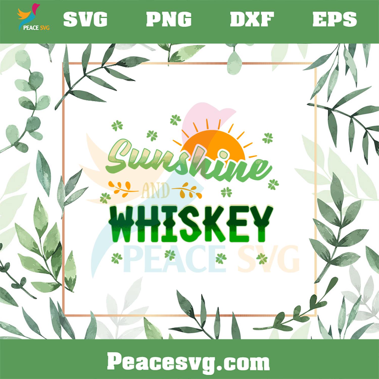 Sunshine And Whiskey St Patrick’s Day SVG Graphic Designs Files