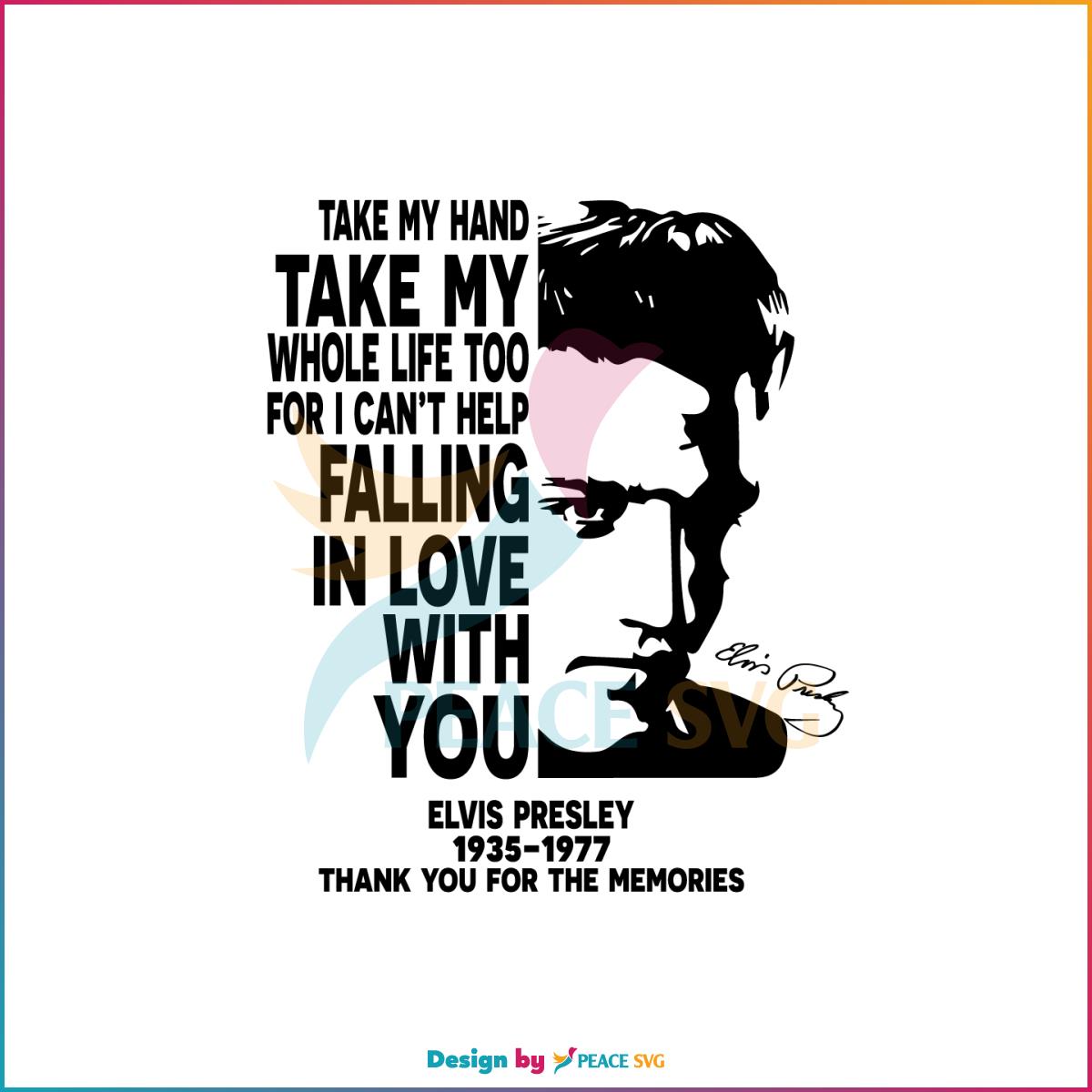 Vintage Elvis Presley Thank You For The Memories Svg Cutting Files