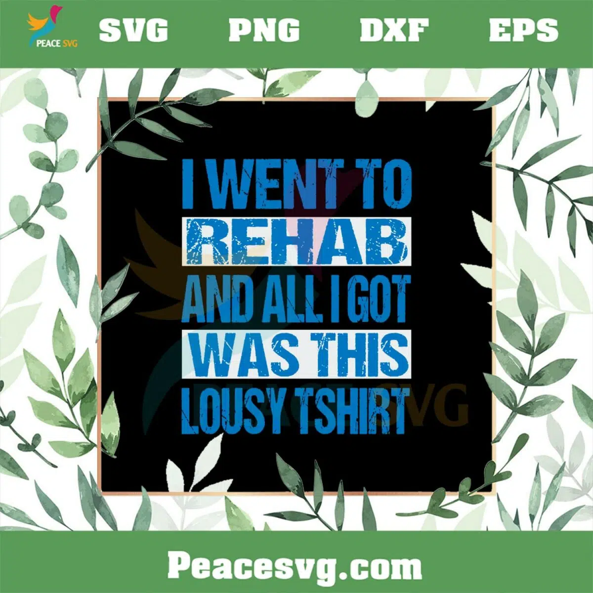 I Went To Rehab And All I Got Was This Lousy Lyrics T Shirt Svg TShirt Making Ideas