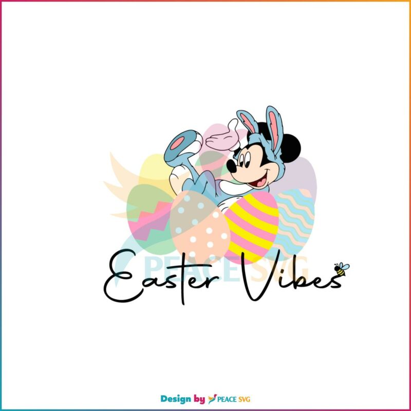 Easter Vibes Micker Easter Egg SVG For Cricut Sublimation Files