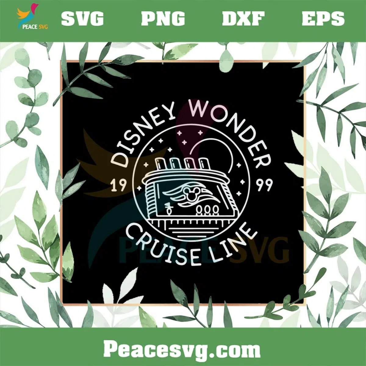 Disney Wonder Cruise Line Est 1999 SVG Disney Cruise Vacation SVG