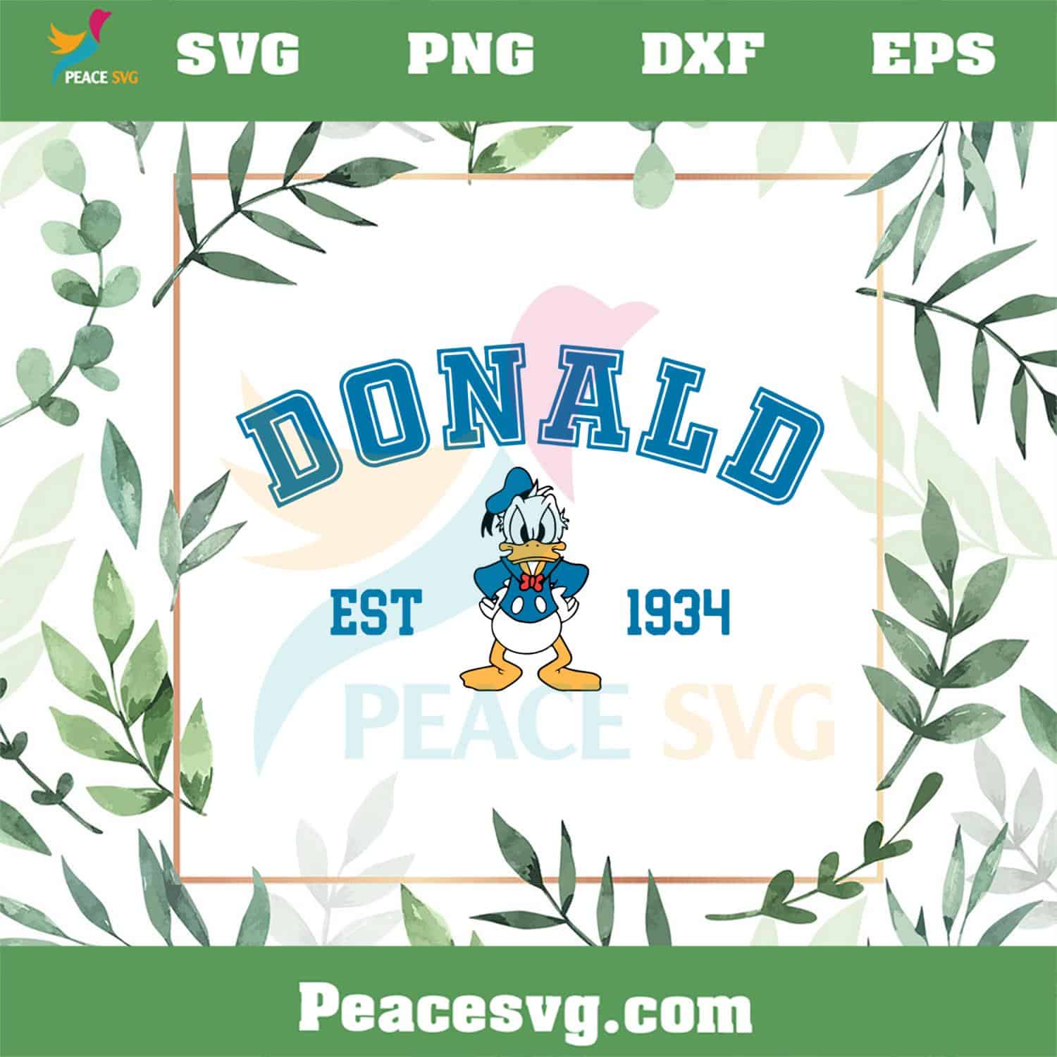 Vintage Disney Donald Duck Est 1934 SVG Graphic Designs Files