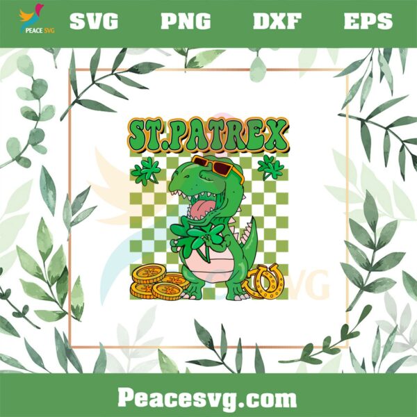 St Patrex Funny St Patrick’s Day Dinosaur SVG Graphic Designs Files